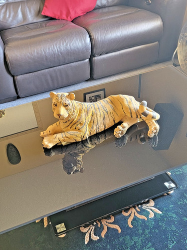 Vintage large tiger figurine - vintage,