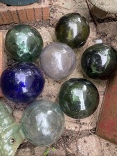 Vintage Fishing Floats X7 Lilac Blue Green