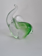 Vintage Green Art Glass Hand