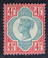GB SG206 QV 1887 4-1/2d Green