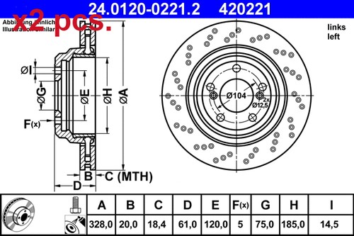 Pcs rear brake disc - pcs,