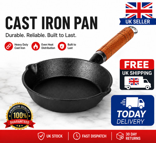 Cast iron skillet frying - frying, pan