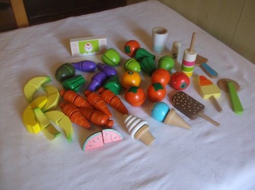 Wooden play food - play, x38