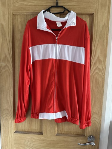 Red and white 80s - and, suit