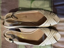 George White leather Wedge