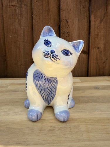 Delfts blauw hand painted cat - delfts,