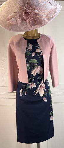 Hobbs navy pink dress - uk,