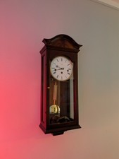 Comitti Mahogany Wall Clock with Westminster Chime. Excellent condition. 