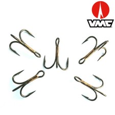 VMC   9626 Bronze Treble Hooks  Sizes  5/0 -1/0,  3X,  Sea, Pike. Rapala Lures.