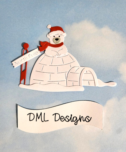 Christmas die cut card topper - cut,