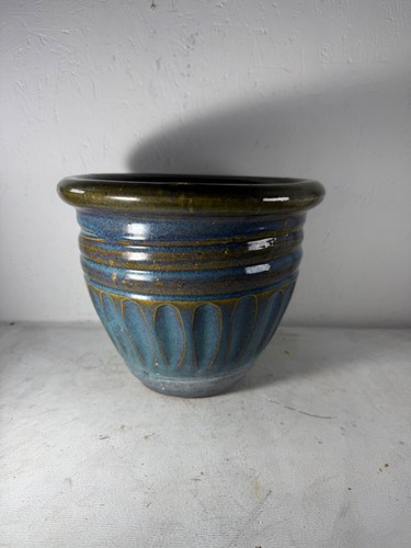 Green blue glaze ceramic - blue,
