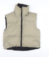 Zara Women's Beige S Waistcoat with Full Zip