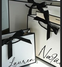 Personalised Bridesmaid Gift Bag – Custom Name Paper Bag with Vinyl Decal