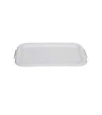 Whitefurze 41cm Rectangular White Plastic Serveware Kitchen Drip Serving Tray