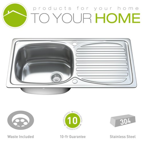 Stainless steel kitchen sink - steel,