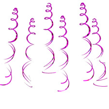 6 PACK Hanging Swirls Party