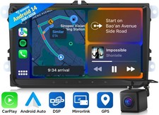 For VW Golf Jetta Passat RNS510 9" Android Auto 14 Car Stereo Radio GPS CarPlay