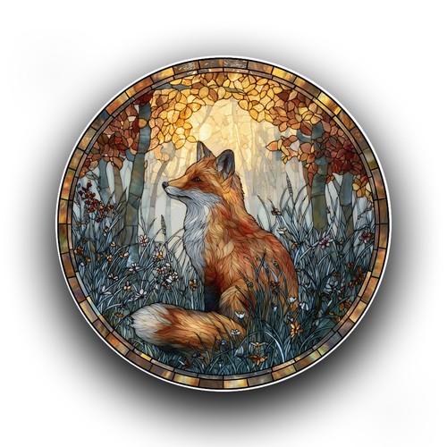 Fox forest woodland stained - forest,