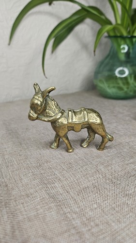 Vintage solid brass donkey - solid,