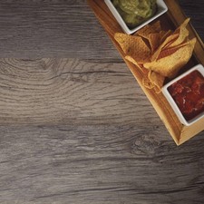 Deep Grey Oak Curved Edge