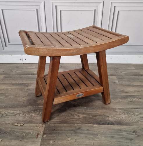 Rustic garden shower stool - garden,