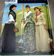 * VICTORIAN DRESS Costume Butterick Sewing Pattern 6-8-10 UC