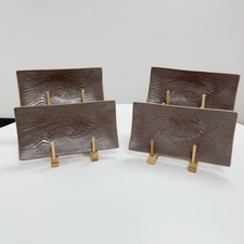 Set of 4 Mocha Platters -Raw