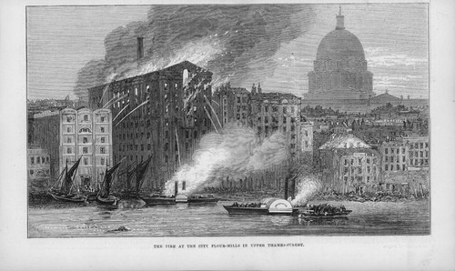 1872 antique print london - antique,