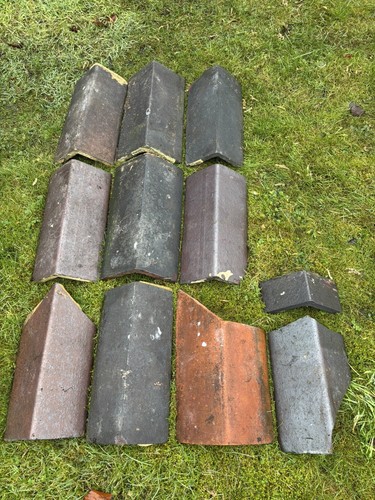 Reclaimed old clay ridge tiles - ridge,