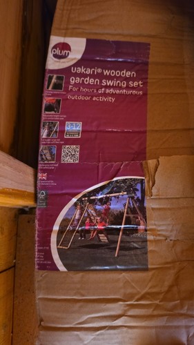 Wooden garden swing set - swing, new