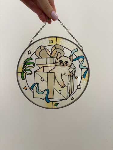 Stained glass cat - stained,
