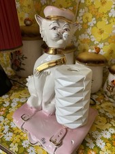 Vintage Ceramic Cat Lamp 