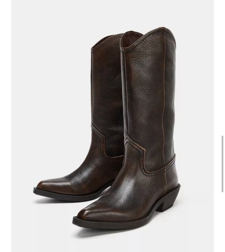 Nwt zara brown pebbled - zara,