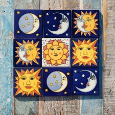9 AUTHENTIC MEXICAN TILES Large COSMIC9 MIX