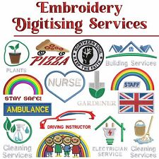 Embroidery Services ONLY No Product Included Logo Charges Front, Back, Sleeve