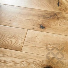 £56.99 Solid - Natural Lacquered Oak Rustic Wood Flooring - 18mmx150mm - SAMPLE