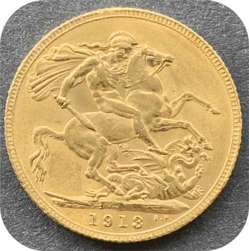 1913 gold sovereign london - ,