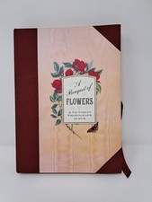 Vintage 1994 'A Bouquet of Flowers' Victorian Style Photo Album Book With Ribbon