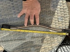 Equiture Browband Red and Gold Full Size. 