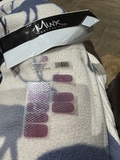 Minx Pink Silver Diamond Foil Nail Art Wraps Used UV Cured