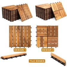 Interlocking wooden decking - wooden,