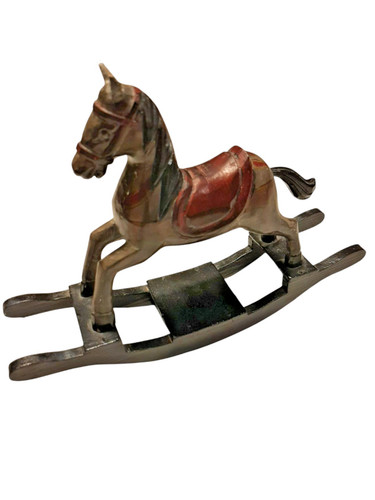 Rocking horse wooden antique - horse,