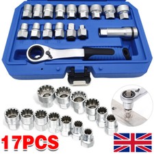 17x Socket Set Metric Hole