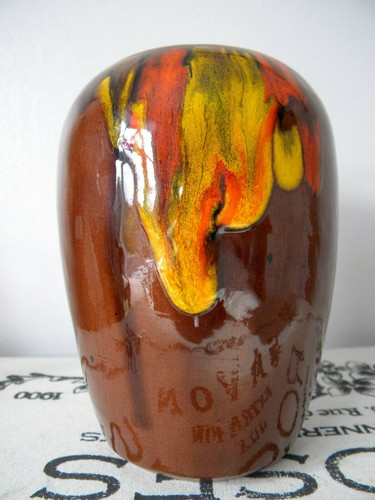 Brown dripglaze studio pottery - dripglaze,