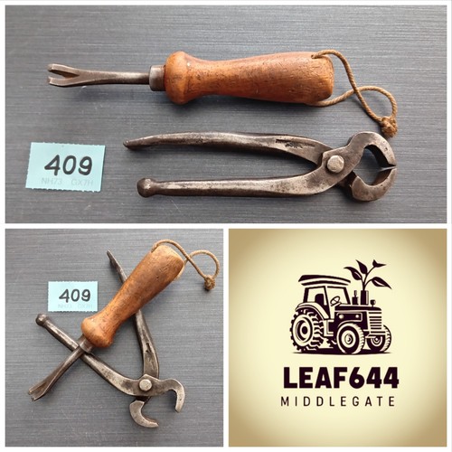Vintage nail tack pullers - tack,