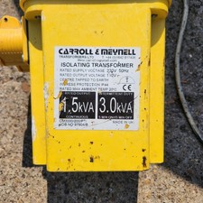 Carroll & Meynell 110V Transformer 1.5kVA 3.0kVA 2x 16A 240V Plug Site Use