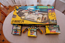 Scalextric Le Mans Set + 2 Extra Cars & Buildings, Extra track & bridge