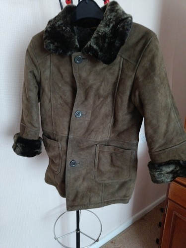 Boys real sheepskin winter