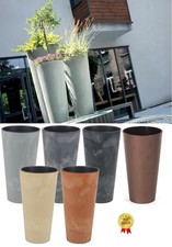 Tubus slim plant pot concrete - slim,