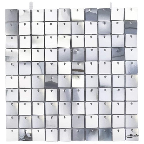 Metallic silver sequin - metallic, wall